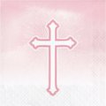 Creative Converting 6.5" Faith Pink Napkins, 192PK 356657